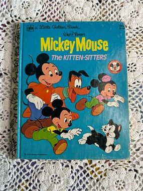 1976 Little Golden Books Disney Mickey Mouse: The Kitten-Sitters